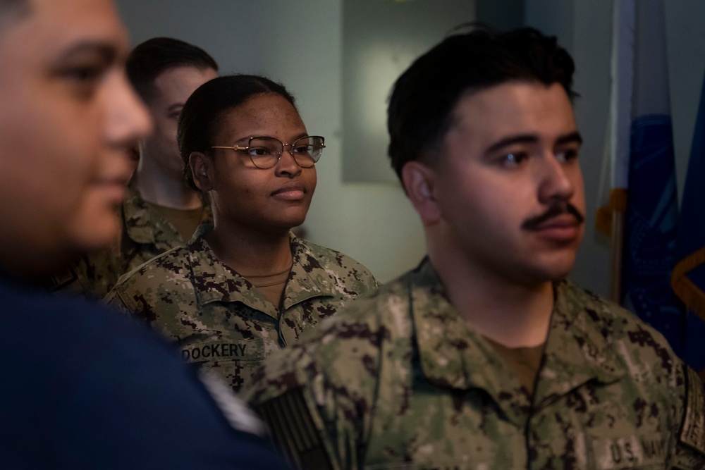 USS Ronald Reagan Frocks New 1st and 2nd Class Petty Officers