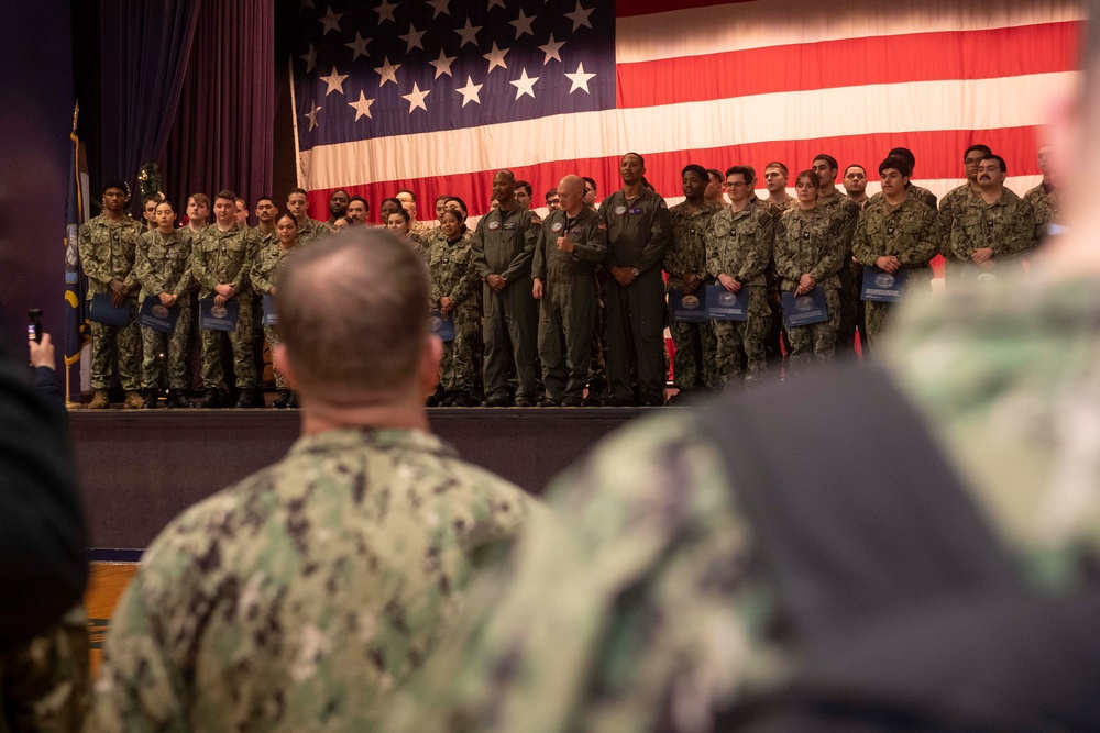 USS Ronald Reagan Frocks New 1st and 2nd Class Petty Officers
