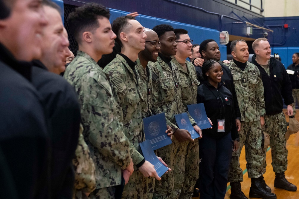 USS Ronald Reagan Frocks New 1st and 2nd Class Petty Officers