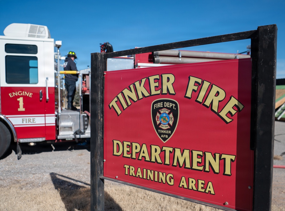 Tinker Firefighters Train for the Fight Inside the Fire