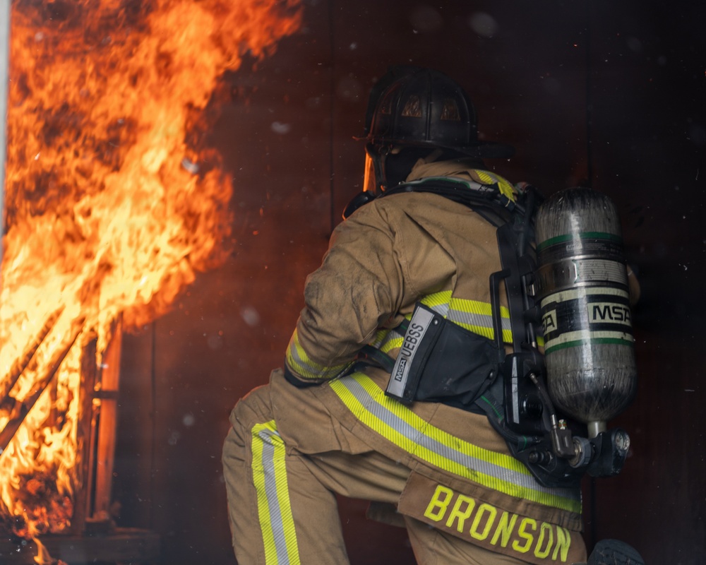 Tinker Firefighters Train for the Fight Inside the Fire