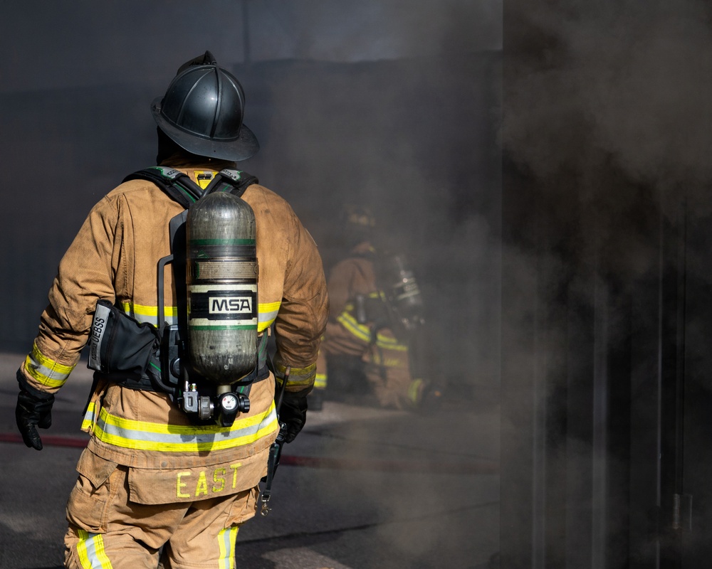Tinker Firefighters Train for the Fight Inside the Fire