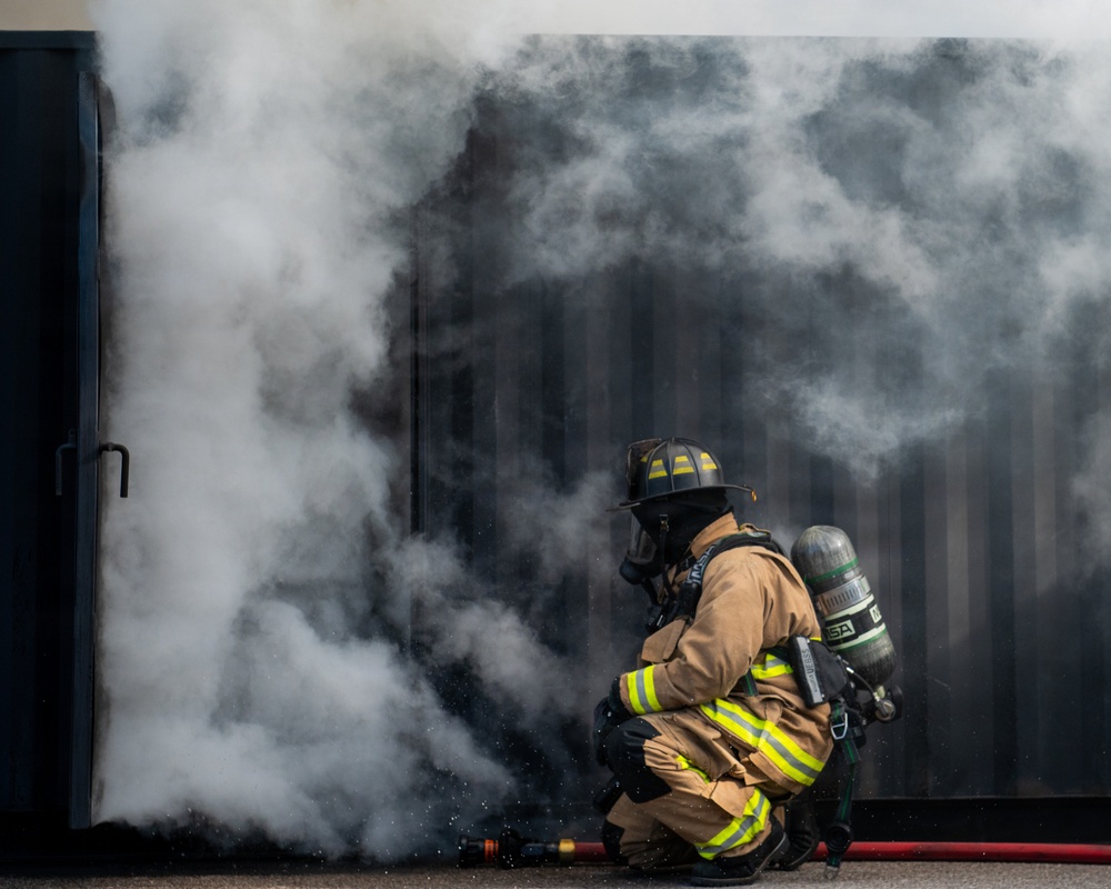 Tinker Firefighters Train for the Fight Inside the Fire