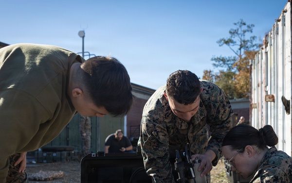 U.S. Marine Corps Satellite Transmissions System Operators Test-Out on Various Satellite Communication Systems
