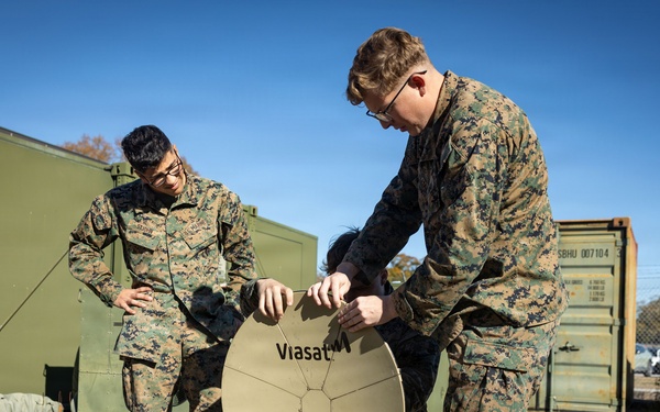 U.S. Marine Corps Satellite Transmissions System Operators Test-Out on Various Satellite Communication Systems
