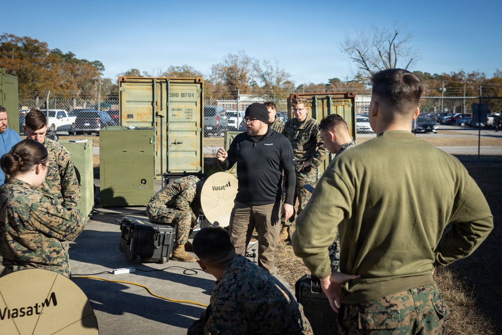 U.S. Marine Corps Satellite Transmissions System Operators Test-Out on Various Satellite Communication Systems