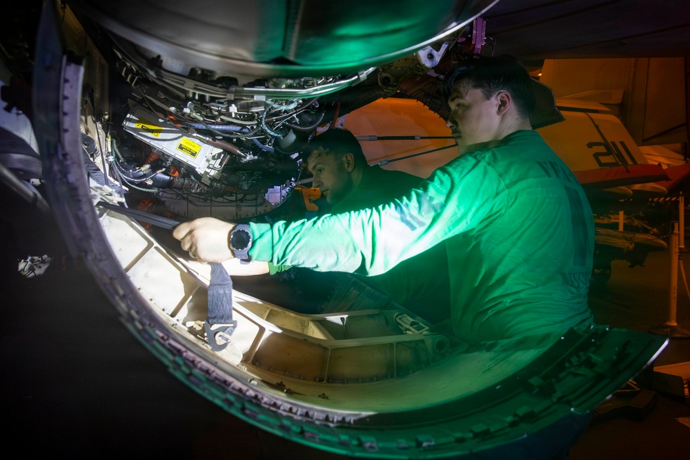 Abraham Lincoln conducts routine operations