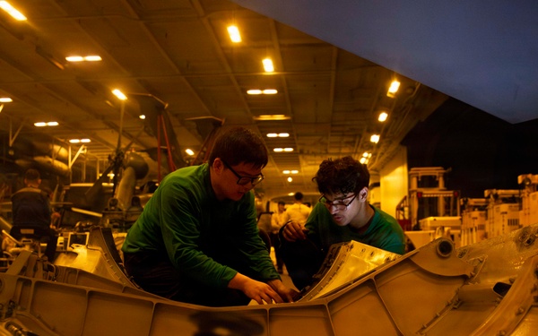 Abraham Lincoln conducts routine operations