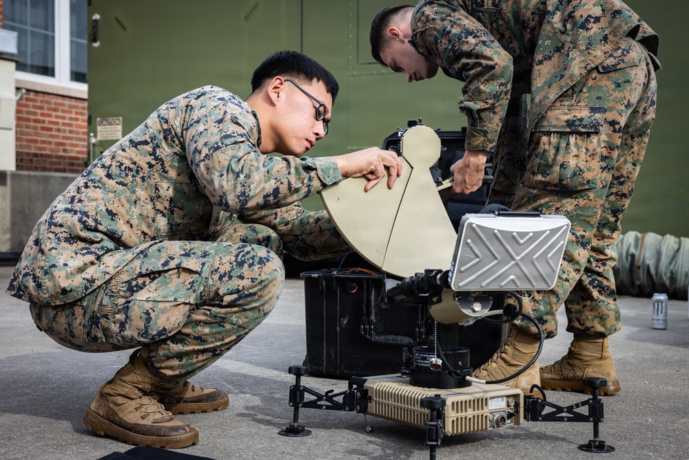 U.S. Marine Corps Satellite Transmissions System Operators Test-Out on Various Satellite Communication Systems