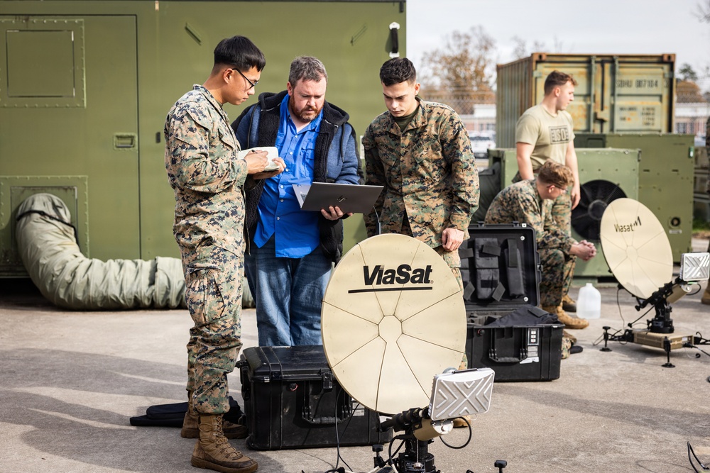 U.S. Marine Corps Satellite Transmissions System Operators Test-Out on Various Satellite Communication Systems