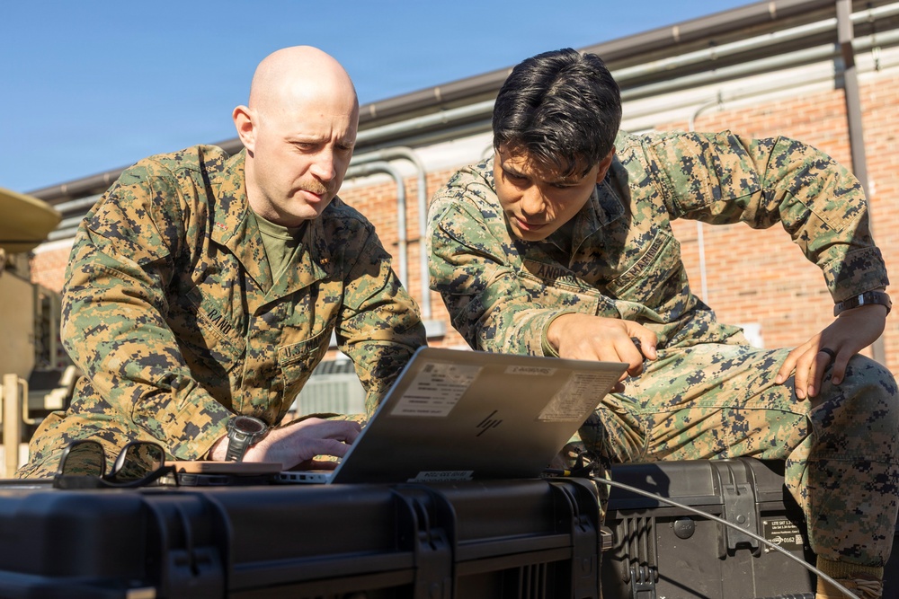II Marine Expeditionary Force Satellite Transmissions System Operators Test-Out on Various Satellite Communication Systems