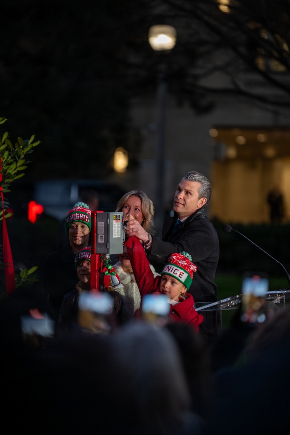 Secretary of War Pete Hegseth Hosts Annual Christmas Tree Lighting At The Pentagon