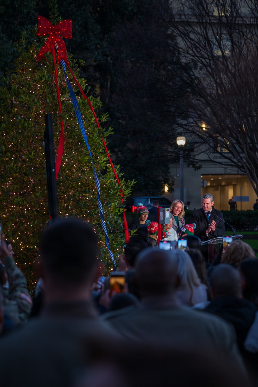 Secretary of War Pete Hegseth Hosts Annual Christmas Tree Lighting At The Pentagon