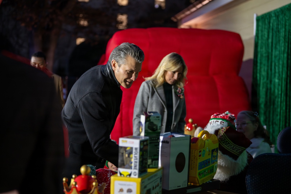 Secretary of War Pete Hegseth Hosts Annual Christmas Tree Lighting At The Pentagon