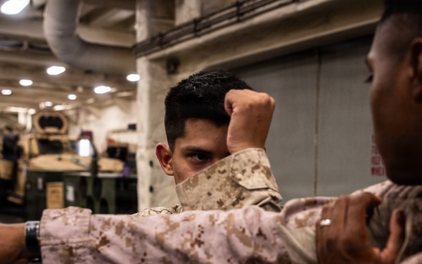 22nd MEU(SOC) | Marines Conduct MCMAP Aboard USS Fort Lauderdale