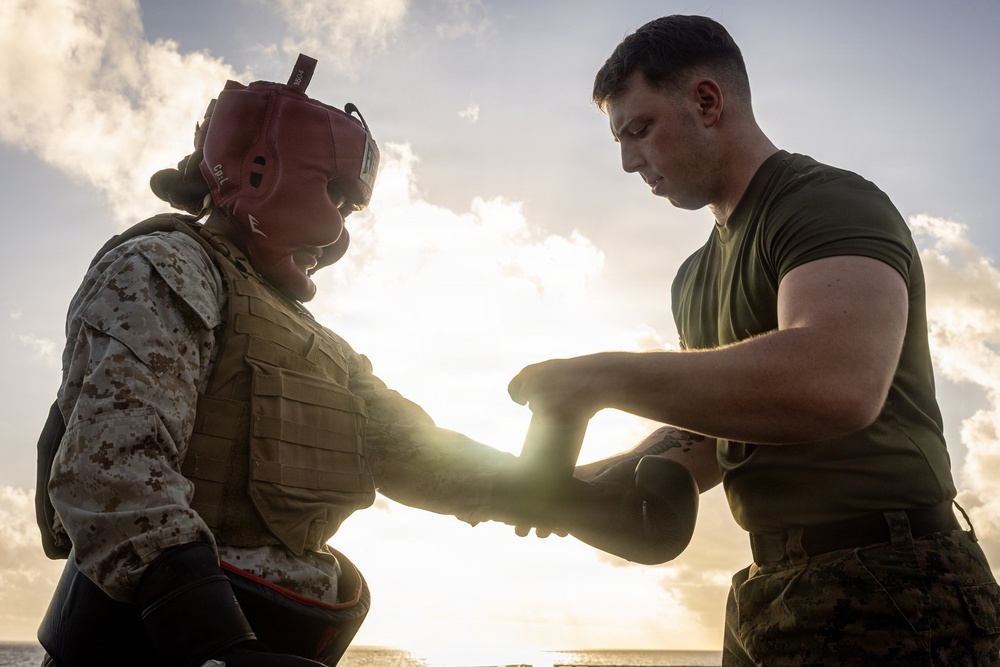 22nd MEU(SOC) | Marines Conduct MCMAP Aboard USS Fort Lauderdale