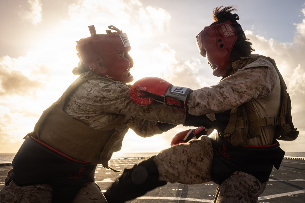 22nd MEU(SOC) | Marines Conduct MCMAP Aboard USS Fort Lauderdale