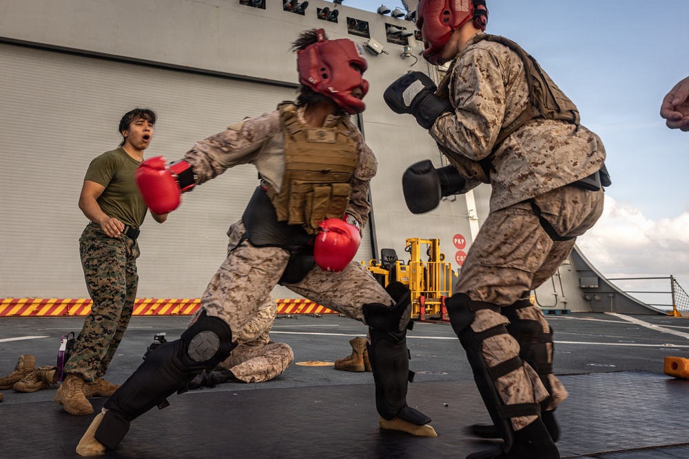 22nd MEU(SOC) | Marines Conduct MCMAP Aboard USS Fort Lauderdale