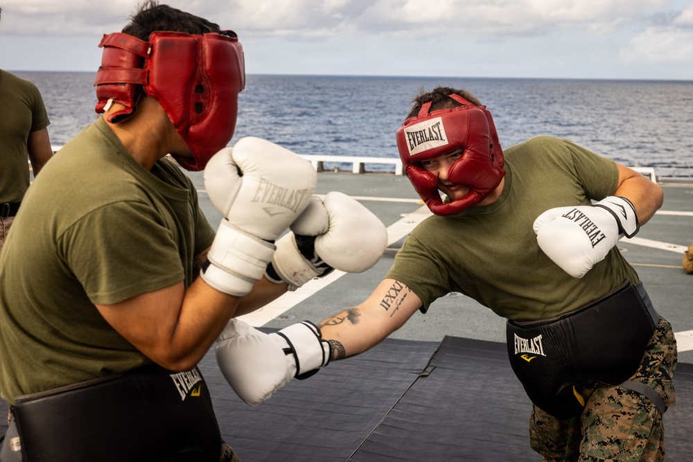 22nd MEU(SOC) | Marines Conduct MCMAP Aboard USS Fort Lauderdale