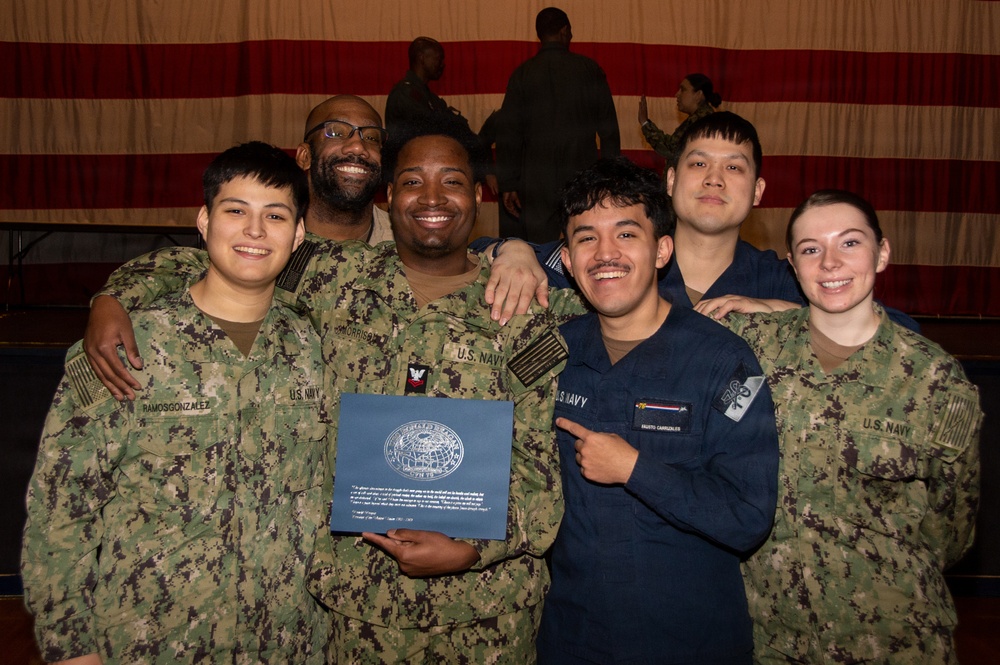 USS Ronald Reagan Frocks New 1st and 2nd Class Petty Officers