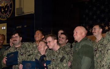 USS Ronald Reagan Frocks New 1st and 2nd Class Petty Officers