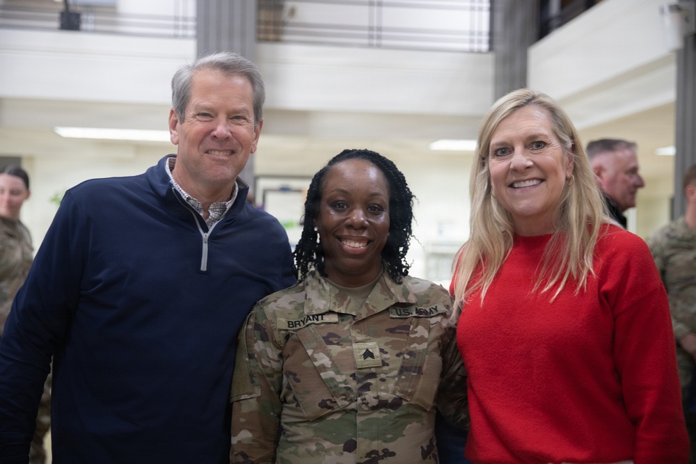 Georgia Officials Thank National Guard Members for Holiday Service