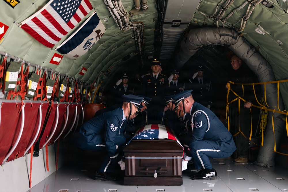 Honorable transfer of two fallen Iowa Guard Soldiers in Des Moines