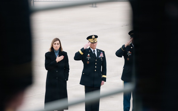 Honorable transfer of two fallen Iowa Guard Soldiers in Des Moines