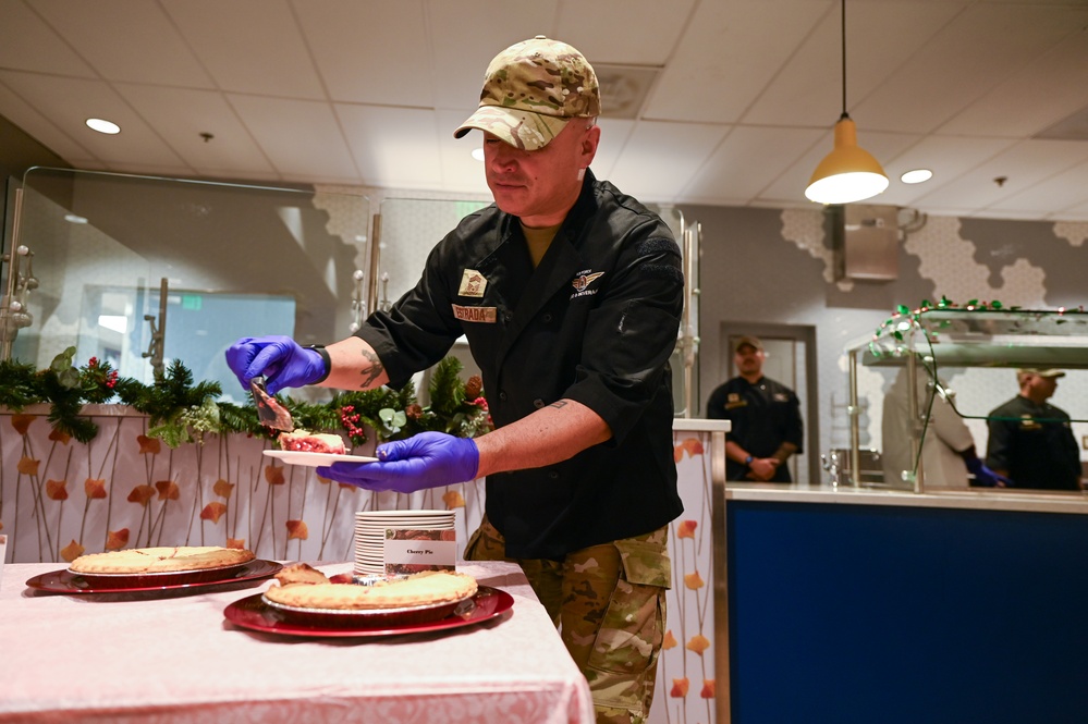 Base Leaders Serve Christmas Meals at Holloman Air Force Base Dining Facility