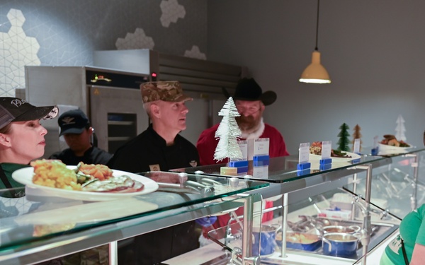 Base Leaders Serve Christmas Meals at Holloman Air Force Base Dining Facility