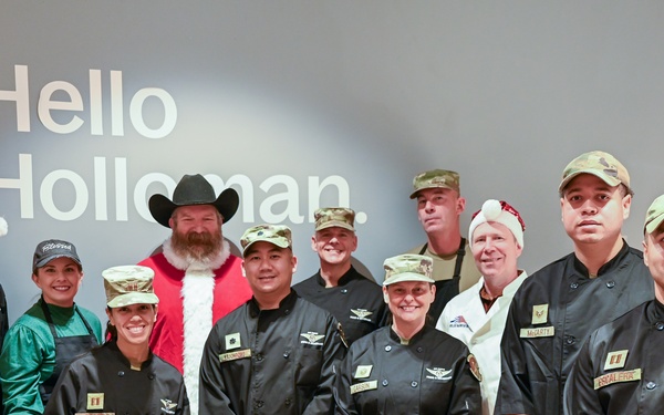 Base Leaders Serve Christmas Meals at Holloman Air Force Base Dining Facility
