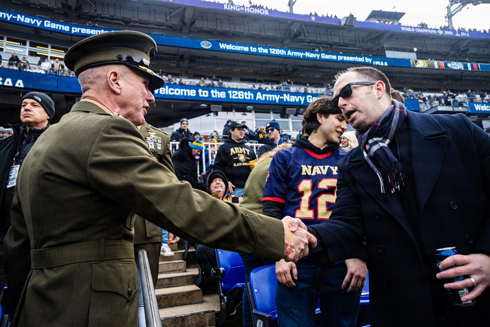 The Commandant, Gen. Eric M. Smith attends the 2025 Army Navy Football Game