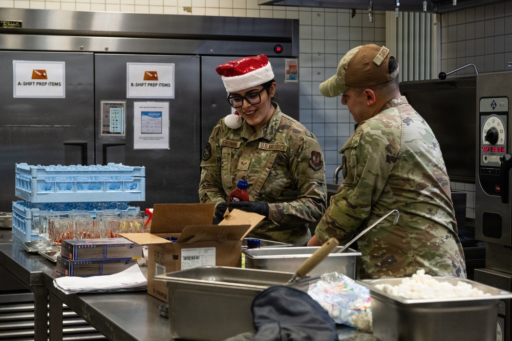 Spangdahlem Air Base leaders host annual Christmas meal to honor 52nd Fighter Wing Airmen, families