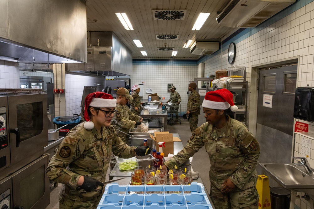 Spangdahlem Air Base leaders host annual Christmas meal to honor 52nd Fighter Wing Airmen, families
