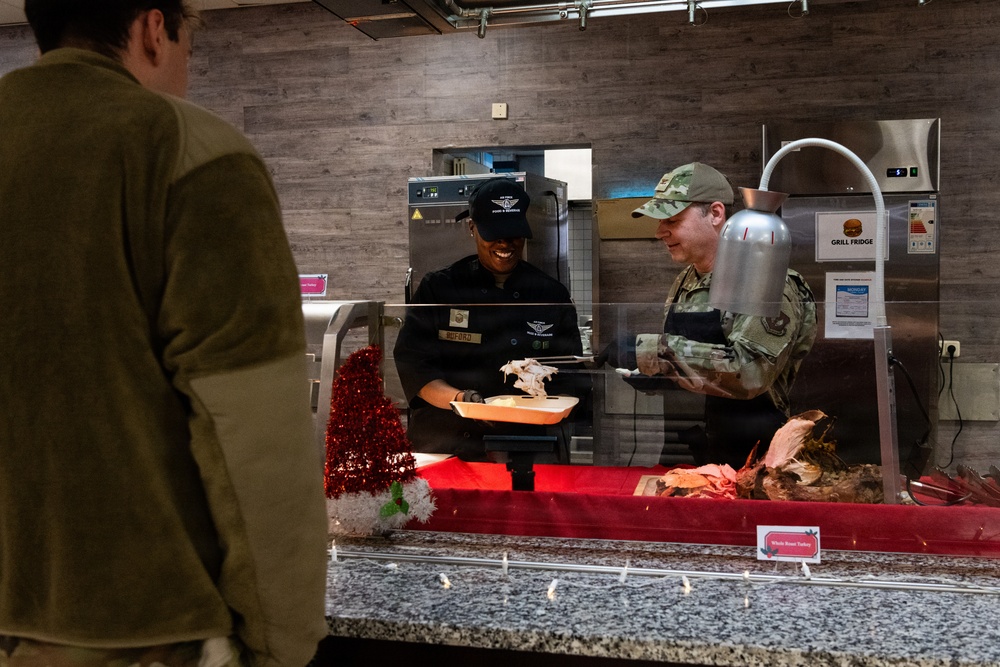 Spangdahlem Air Base leaders host annual Christmas meal to honor 52nd Fighter Wing Airmen, families