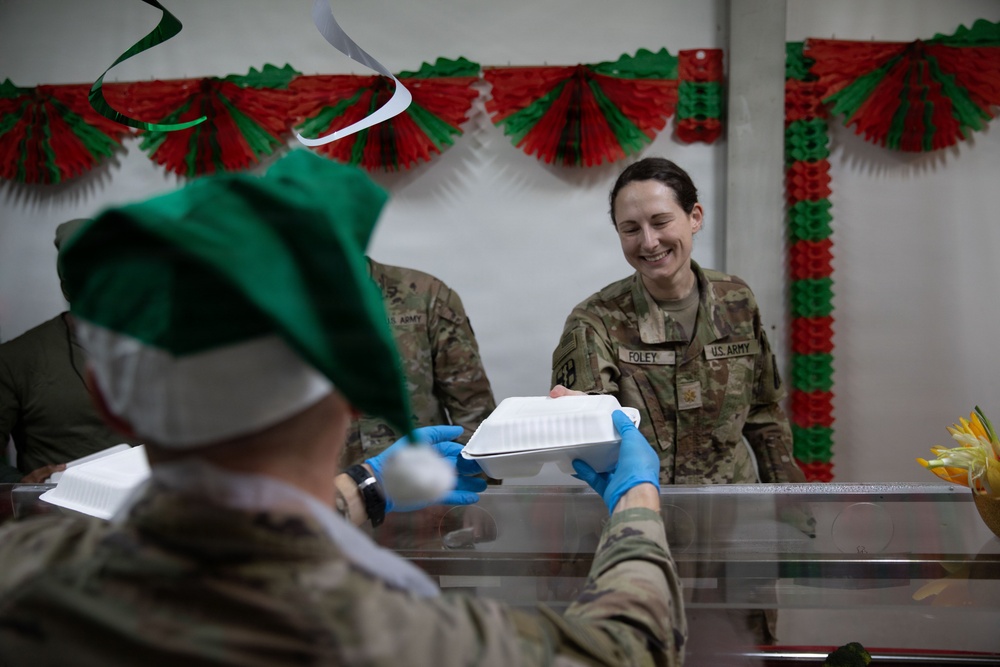 Coalition Service Members Deployed to Iraq Celebrate the Holidays Inside LSA Danger DFAC