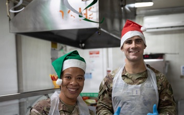 Coalition Service Members Deployed to Iraq Celebrate the Holidays Inside LSA Danger DFAC