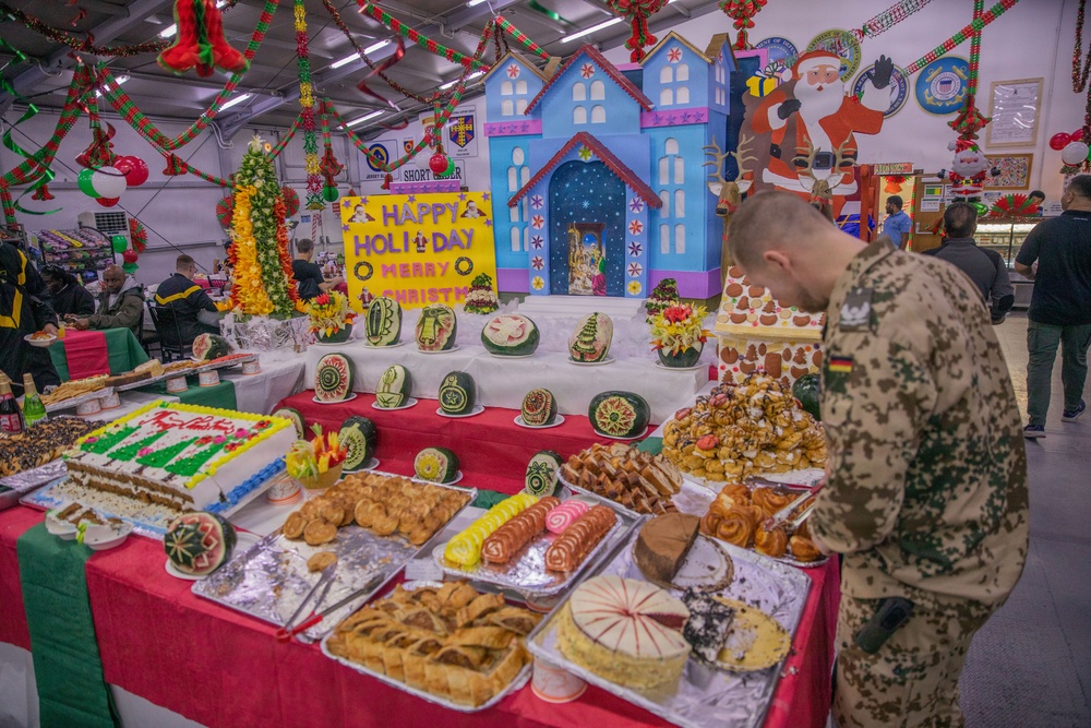Coalition Service Members Deployed to Iraq Celebrate the Holidays Inside LSA Danger DFAC