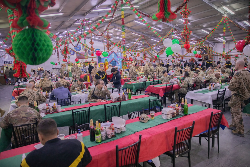Coalition Service Members Deployed to Iraq Celebrate the Holidays Inside LSA Danger DFAC