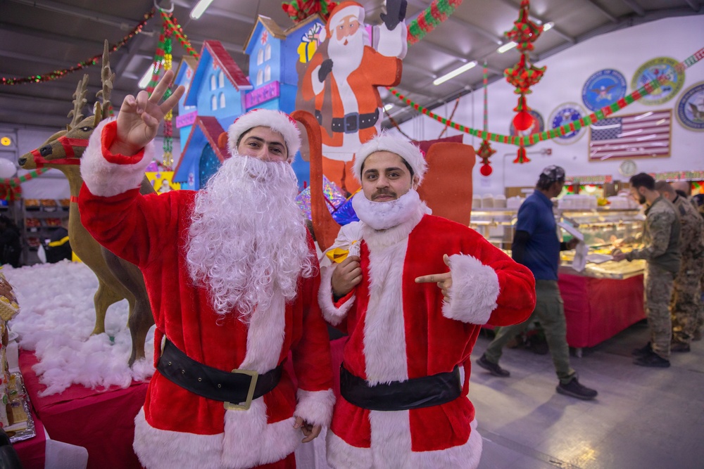 Coalition Service Members Deployed to Iraq Celebrate the Holidays Inside LSA Danger DFAC
