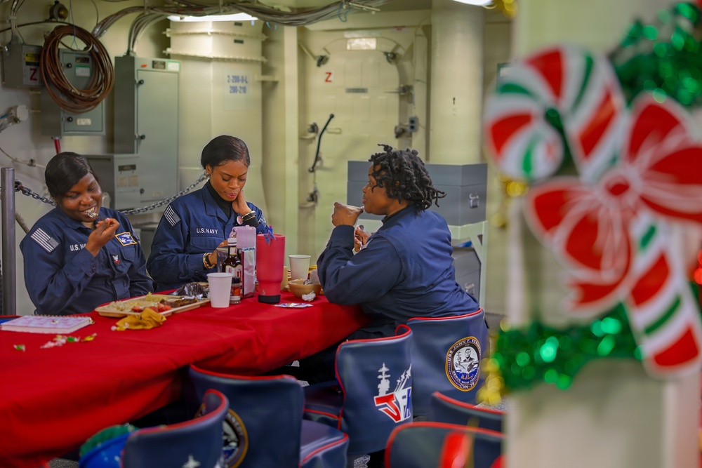First Christmas Aboard PCU John F. Kennedy Brings Crew, Families Together