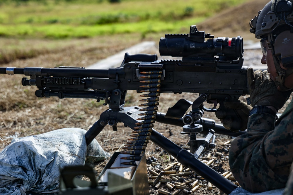 22nd MEU(SOC) | CLB and H&amp;S Machine Gun Range in Camp Santiago During Deployment