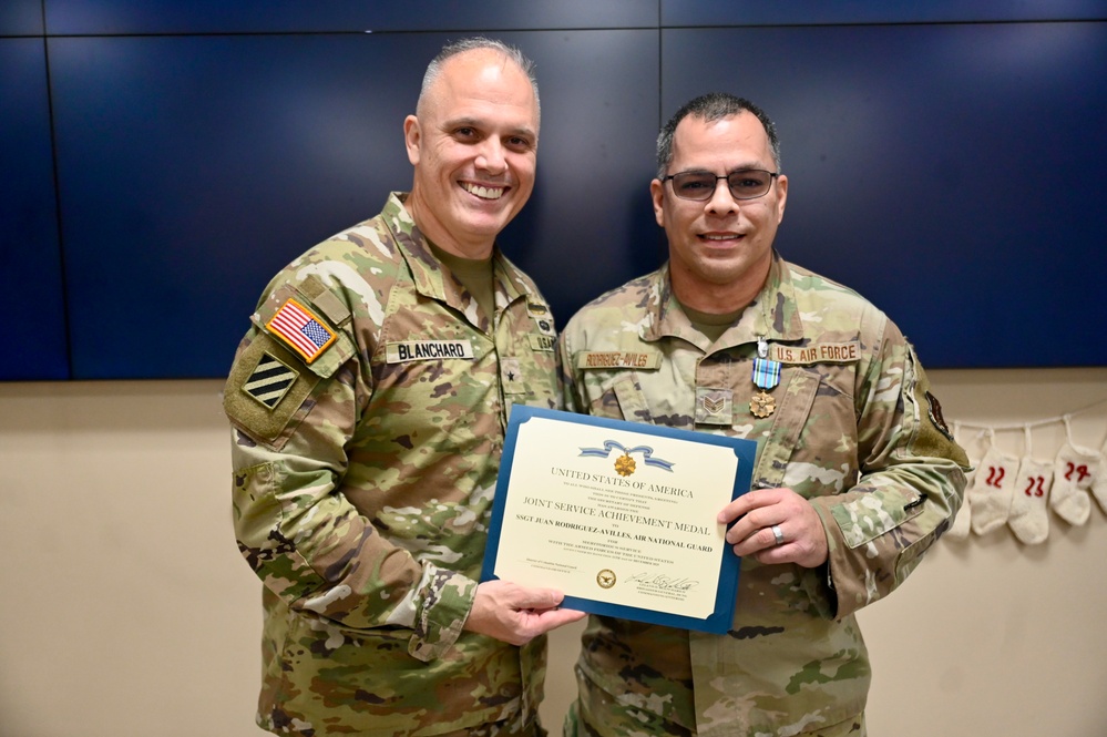 D.C. National Guard Commanding General Awards the Joint Service Achievement Medal and Joint Service Commendation Medal