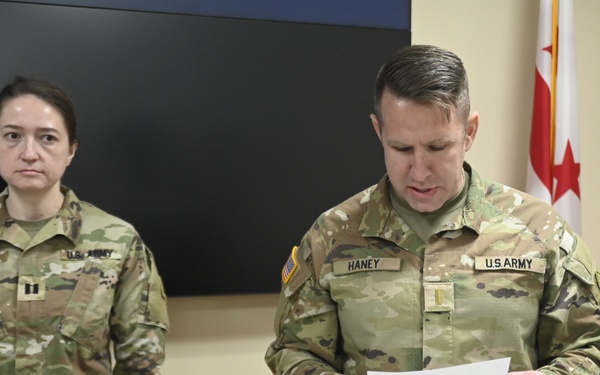 D.C. National Guard Commanding General Awards the Joint Service Achievement Medal and Joint Service Commendation Medal