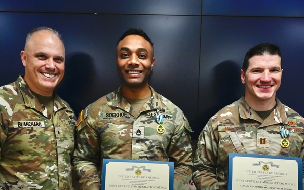 D.C. National Guard Commanding General Awards the Joint Service Achievement Medal and Joint Service Commendation Medal