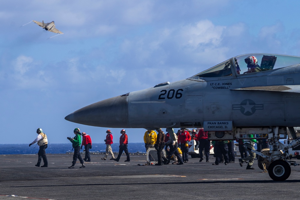 Abraham Lincoln conducts routine flight operations