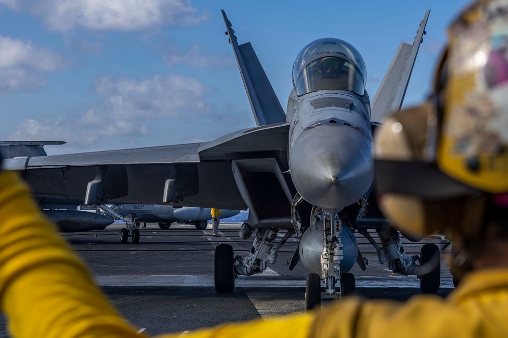 Abraham Lincoln conducts routine flight operations