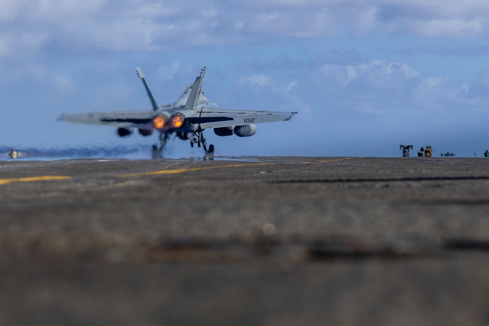 Abraham Lincoln conducts routine flight operations