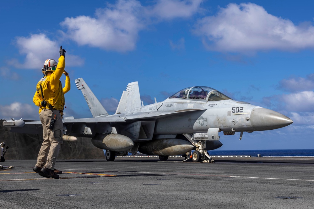 Abraham Lincoln conducts routine flight operations