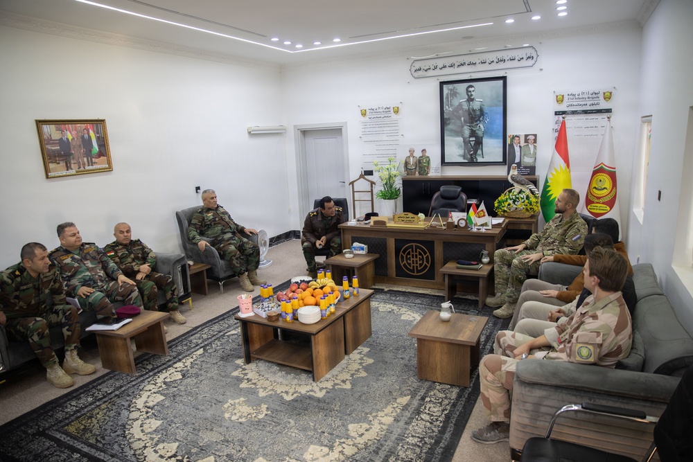 Joint Operations Command Advisory Team- Iraq Meets with The Peshmerga 21st Regional Guard Brigade